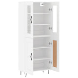 Highboard White 69.5x34x180 cm Engineered Wood 3198369