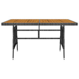 Outdoor Dining Set Grey PE rattan, steel, solid acacia wood 3120103