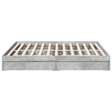 Bed Frame with Drawers without Mattress Concrete Grey 200x200 cm 3280632