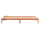 Bed Frame with Side Tables Wax Brown 80 x 210 cm 873219