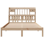 ZNTS Bookcase Bed without Mattress 140x190 cm Solid Wood Pine 3322333