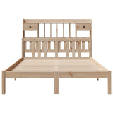 ZNTS Bookcase Bed without Mattress 140x190 cm Solid Wood Pine 3322333