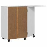 Rolling Cabinet with Drawers & Folding Top CORONA White 42040540