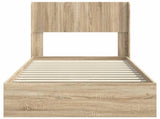 Bed Frame with Storage and Headboard Sonoma Oak 90 x 200 cm 3414415