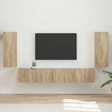 TV Cabinet Set 4 pcs Sonoma Oak Engineered Wood 3409161