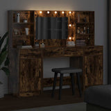 Dressing Table Set with Drawer 3 pcs Smoked Oak Engineered Wood 3334285
