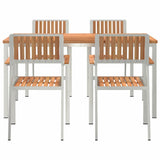 Garden Dining Set 5 pcs Brown Solid teak wood 3334799