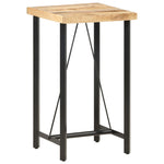 ZNTS Bar Table 60x60x107 cm Rough Mango Wood 286610