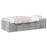Bed Frame with Storage with Drawer Concrete Grey 80 x 200 cm 3429650