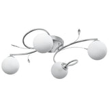 Ceiling Lamp with Round Glass Shades for 4 G9 LED Lights 337908