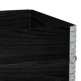Pallet Collars 3 pcs Black 120x80 cm Solid Wood Pine 3295367