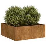 Planter Rusty 80x80x30 cm Weathering Steel 860807