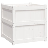 Garden Planters 2 pcs White Solid Wood Pine 837427