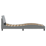 Bed Frame "Dover" Light Grey 90x190 cm Single Fabric 373317