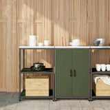 Kitchen Storage Set HATTEM 2 pcs Olive Green Cold-rolled Steel 3392690