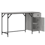 Computer Desk Grey Sonoma 131x48x75 cm Engineered Wood 836221