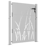 Garden Gate 105x130 cm Corten Steel Grass Design 153228