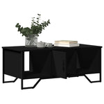 ZNTS Coffee Table Black 100x51x40 cm Engineered Wood 848489