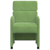 Dining Chairs with Wheels 2 pcs Light green 58 x 65 x 98 cm 42017878