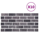 3D Wall Panels with Black & Grey Brick Design 10 pcs EPS 149582