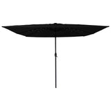 Garden Parasol Black 295 x 295 x 245 cm Polyester and Steel 42003666