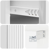 Wall-Mounted Bedside Cabinet with Drawer 2 pcs High Gloss White 898434