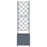 Garden Planter LiGht Grey 40 x 40 x 143 cm PP 42002882