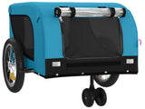 Pet Bike Trailer Blue and Black Oxford Fabric and Iron 94023