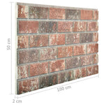 3D Wall Panels with Dark Brown & Grey Brick Design 10 pcs EPS 147196