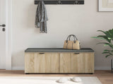Hall Bench with Cushion with Shelf Sonoma Oak 100 x 38 x 46 cm 891490