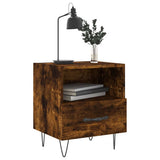 Bedside Cabinets 2 pcs Smoked Oak 40x35x47.5 cm Engineered Wood 827431