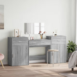 4 Piece Dressing Table Set Grey Sonoma Engineered Wood 3276530