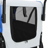 2-in-1 Pet Bike Trailer & Jogging Stroller Grey and Blue 91763