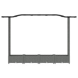 Raised Bed with Trellis and Roof Light Grey 207 x 40 x 126 cm 42032577