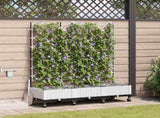 Garden Planter with Irrigation&Wheels 3 pcs White PP 3423090
