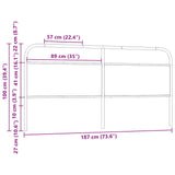 Replace Headboard Sonoma Oak 180 cm Steel and Engineered Wood 4100294