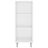 Sideboard High Gloss White 34.5x32.5x90 cm Engineered Wood 828726