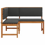 Garden Corner Bench Brown 140 x 100 x 91cm Solid Acacia wood 4107150
