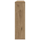 Mirror Cabinet with LED Artisan Oak 76x15x55 cm Engineered Wood 857002