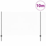 Welded Wire Fence 10 x 1.4 m PVC-Coated Steel Grey Mesh 3336830