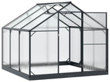 Garden Greenhouse with Door Anthracite 183.5 x 183.5 x 207 cm 3433041