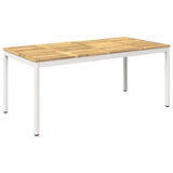 Garden Dinner Table White 180 x 88.5 x 75 cm Solid Acacia Wood 901769