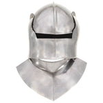 ZNTS Medieval Knight Helmet Antique Replica LARP Silver Steel 286220