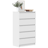 Drawer Cabinet White 60x36x103 cm Engineered Wood 823016