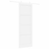 Sliding Door White 83 x 232 cm Solid Pine Wood 3333565