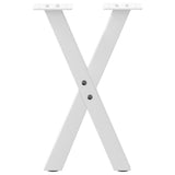 Coffee Table Legs X-Shaped 2 pcs White 28x cm Steel 4012889