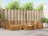 Sectional Sofa Set 7 pcs Natural Solid Acacia Wood 3375119