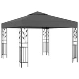 Gazebo with LED String Lights 3x3 m Anthracite 3070296
