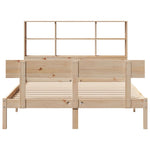 ZNTS Bookcase Bed without Mattress 140x200 cm Solid Wood Pine 3321808