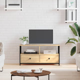 TV Cabinet Sonoma Oak 90x33x45 cm Engineered Wood&Iron 831794